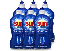 6 x Sun - Shine & Dry Booster - Spoelglans - 450 ml - Voordeelverpakking - 6 stuks