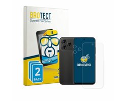 BROTECT - Screenprotector voor ZTE Blade V80 Vita (Voor+Camera) - Folie Beschermfolie transparant 2 Stuks
