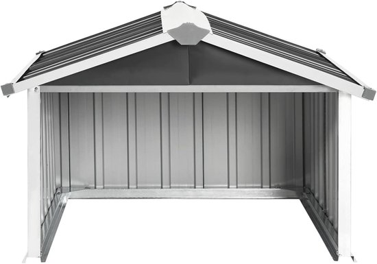Schuur voor grasmaaier, garage voor robot, grasmaaier, afdekking voor robot, grasmaaier, verzinkt staal, antracietgrijs, 92 x 97 x 63 cm — afbeelding 3