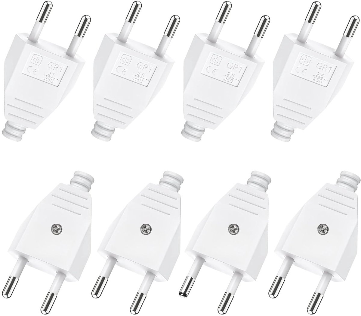 8 stuks elektrische stekker, mannelijke stekker