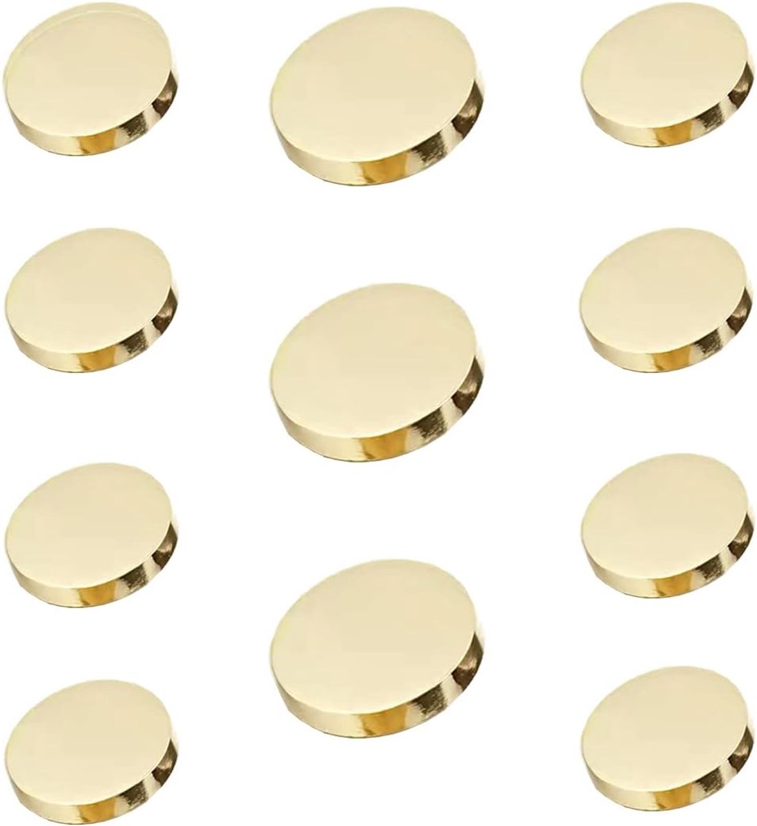 11 stuks metalen platte knoop, 8 stuks x 20 mm en 3 stuks x 25 mm, damespak, wollen jas, knoop, mannelijk jasje, knoop, pak, broek, knoop (goud)