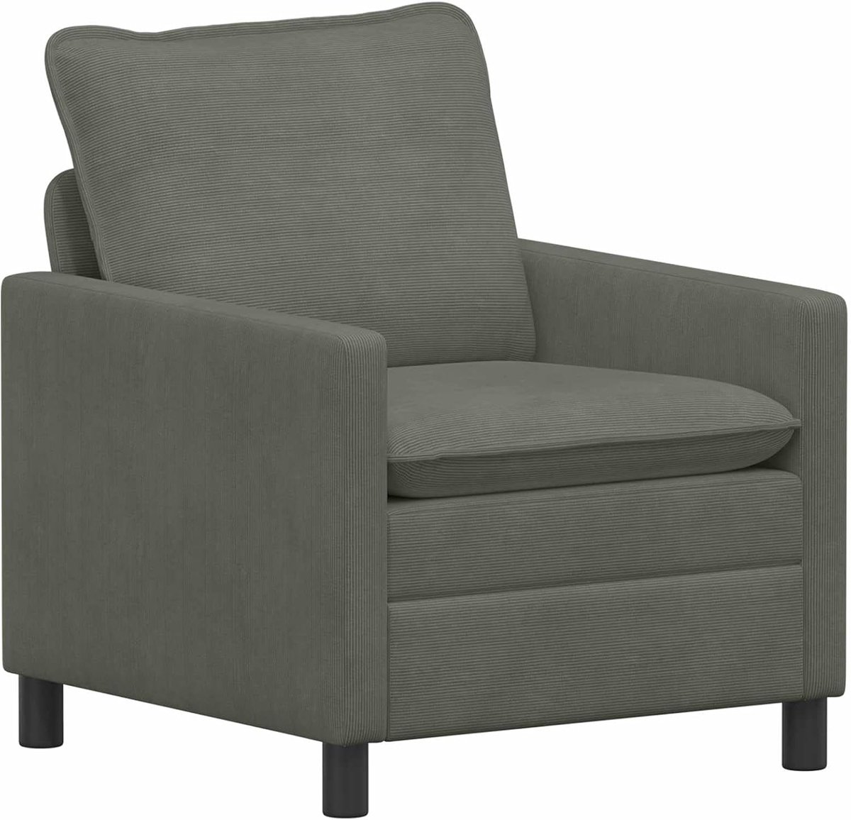 Corduroy bank, 76 x 81 x 87,5 cm, met metalen frame