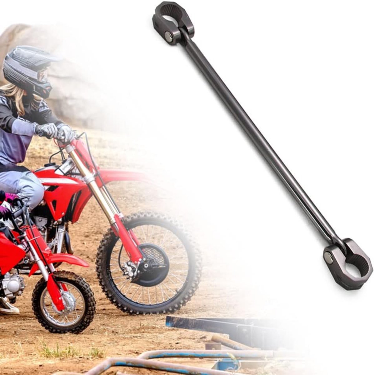 Motorstuur van aluminium, 22 mm, verstelbare balansstang voor offroad-motorfiets, titanium