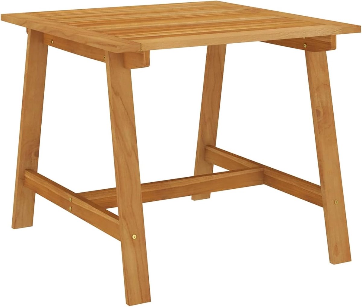 Vierkante tuintafel van acaciahout, 88 x 88 x 74 cm, keukentafel van hout, balkontafel