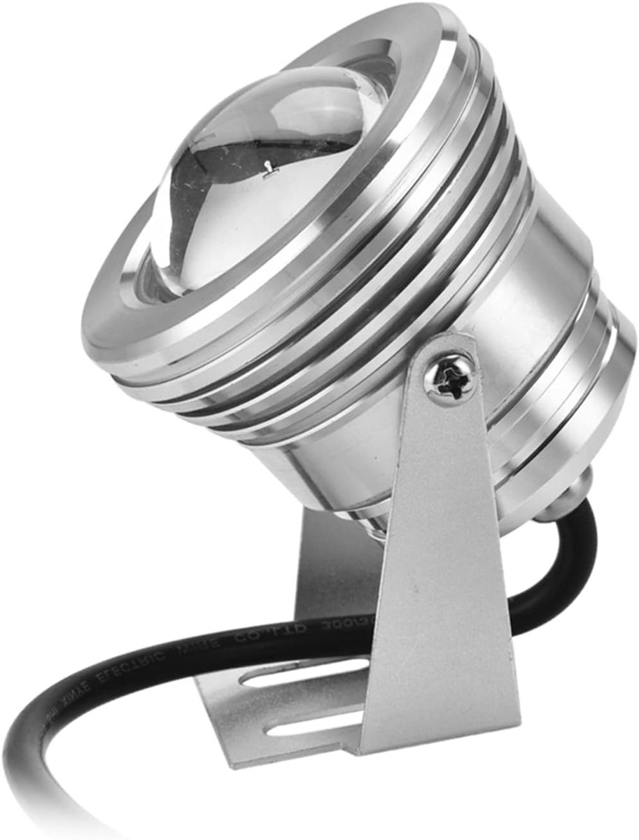 12V 10W RGB LED Spotlight-lamp, Mini LED-spots Outdoor Spotlight-verlichting met Afstandsbediening voor Aquarium Zwembad Tuin Onderwater(Zilveren schelp)