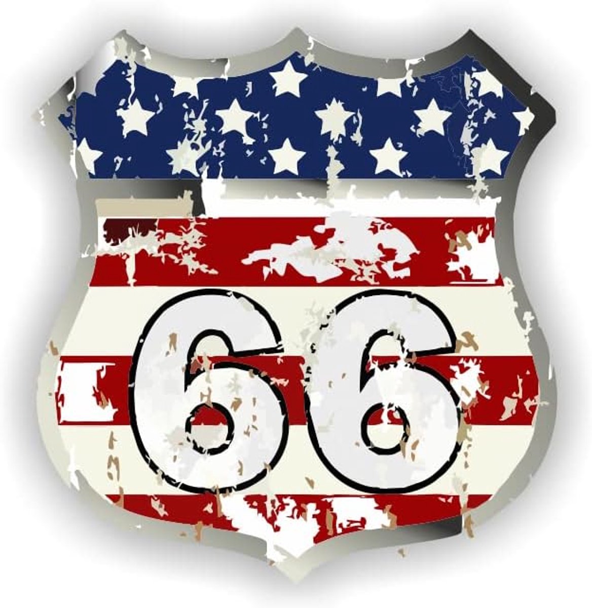 Stickers straten wapen Amerika bord sticker vleugels (RP34) (9,5 cm x 9 cm)