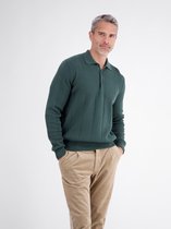 LERROS Elegant poloshirt met lange mouwen en verfijnde verticale strepen , Maat: XXXL , Kleur: CEDAR GREEN , 100% katoen