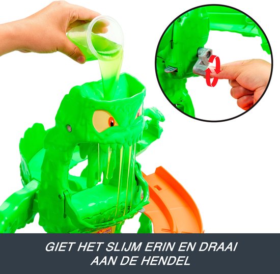 Hot Wheels Monstertrucks Versla het gemuteerde monster - Speelset met speelgoedauto en Slime van Hot Wheels — afbeelding 5