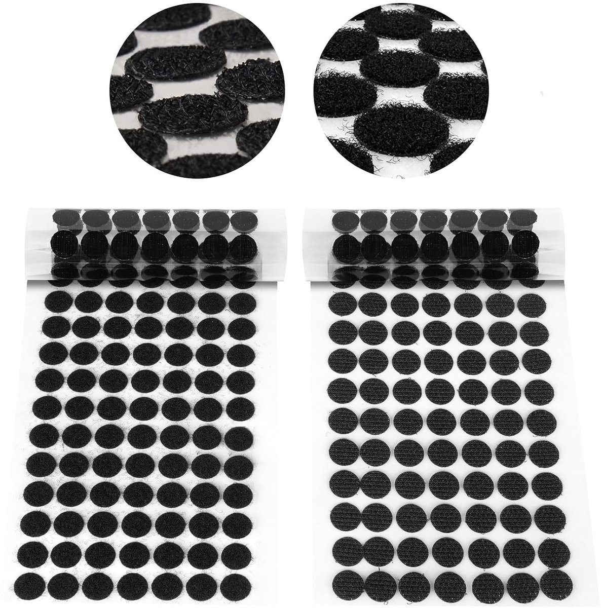 Ronde Velcro Stickers voor DIY Projecten, 504 Paar, 10mm Dubbelzijdige Plakband, Ideaal voor Creatieve Klussen en Handwerk