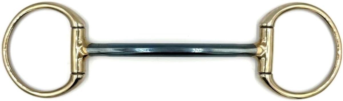 Gebit Olijfkopstang staafbit met Sweet Iron roestvrij staal ringdiameter 70 mm gebitdikte 12 mm (12,5 cm)