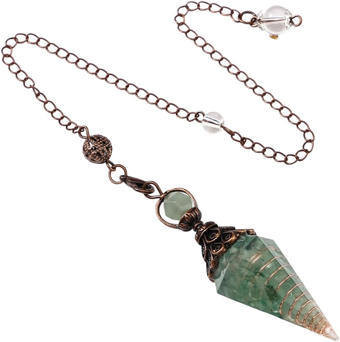 kristallen slinger, kwartssteen, hanger, pendel, waarzeggen, radiesthesie, meditatie, reiki-evenwicht