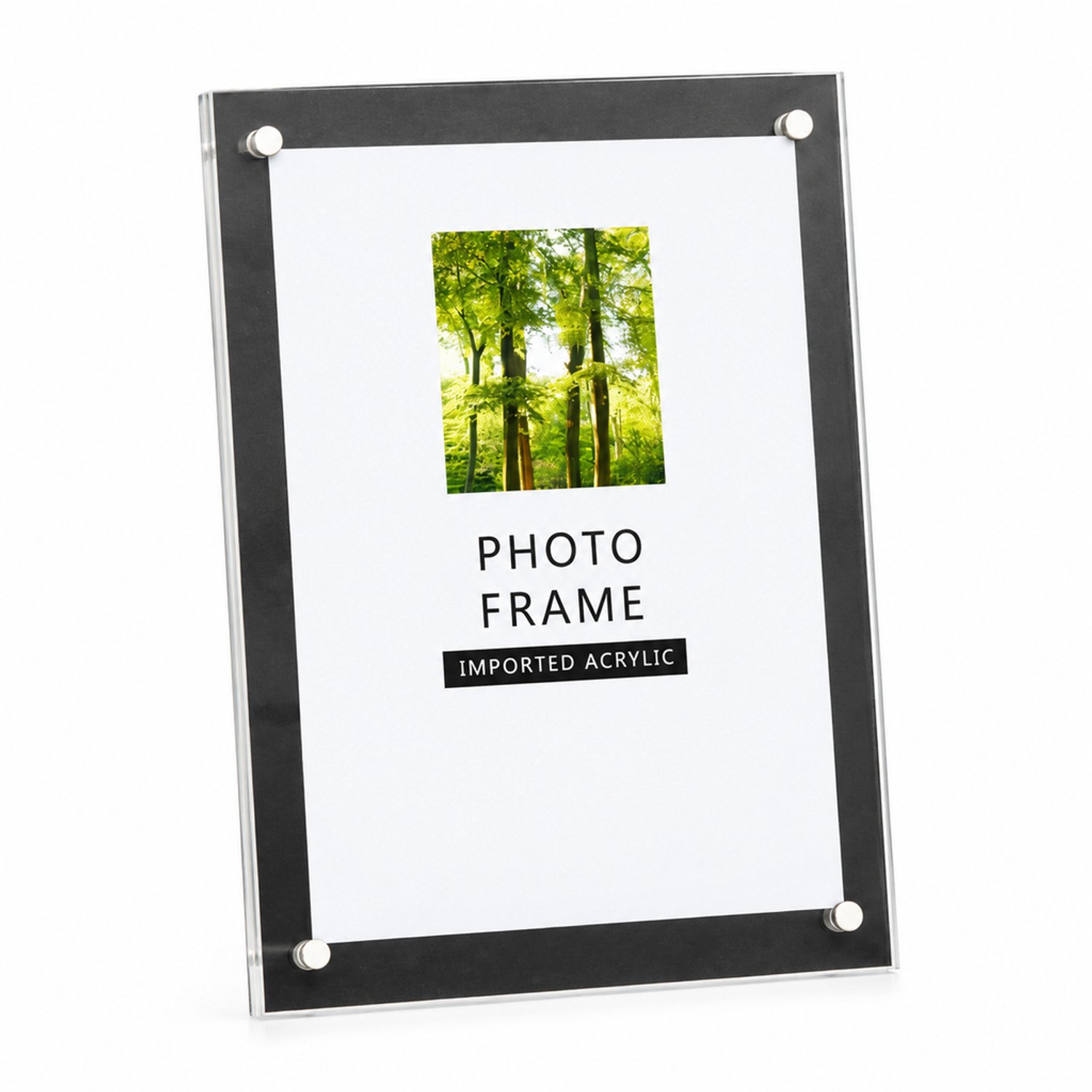 SWGOTA A4 acryl fotolijst met afgeronde hoeken voor foto's en certificaten, inclusief schroefsteunen Transparant