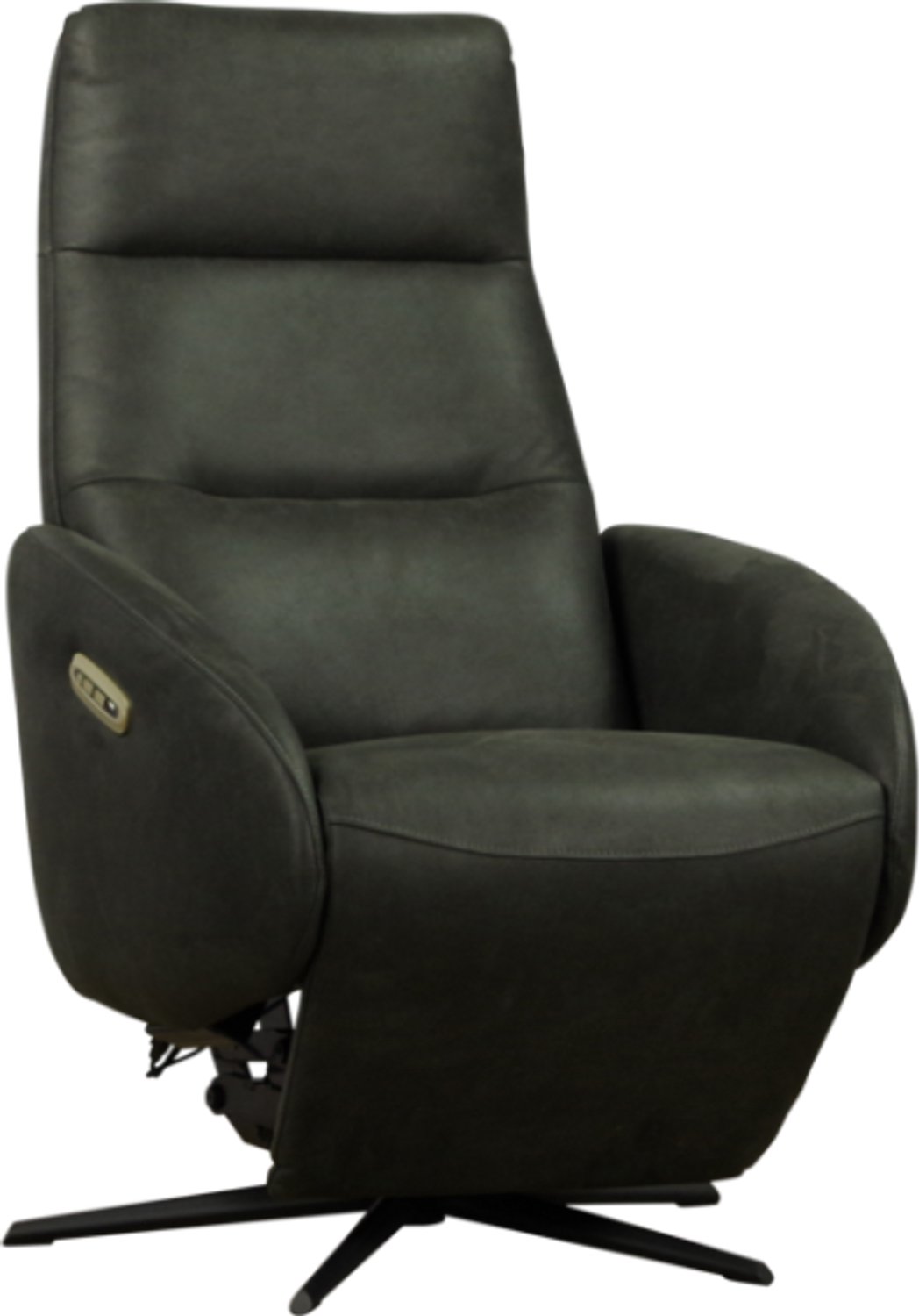 Meubelplaats Elektrische relaxfauteuil Tristan - Bull Antraciet 67 - sta-op functie en accu
