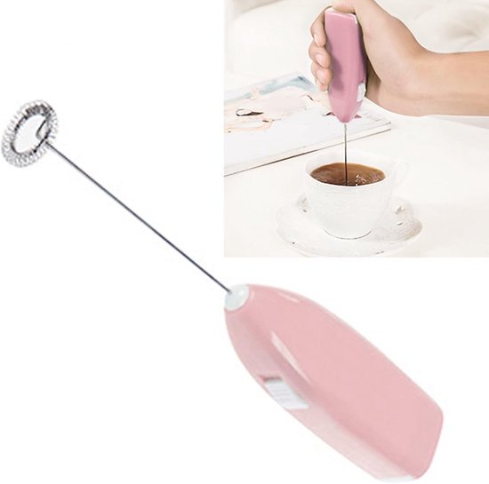 Draadloze elektrische handmixer, compacte keukenmixer op batterijen, gemaakt van metaal en kunststof, geschikt voor thuis- en hotelgebruik. Mini elektrische handmixer (kunststof + metaal). — afbeelding 4