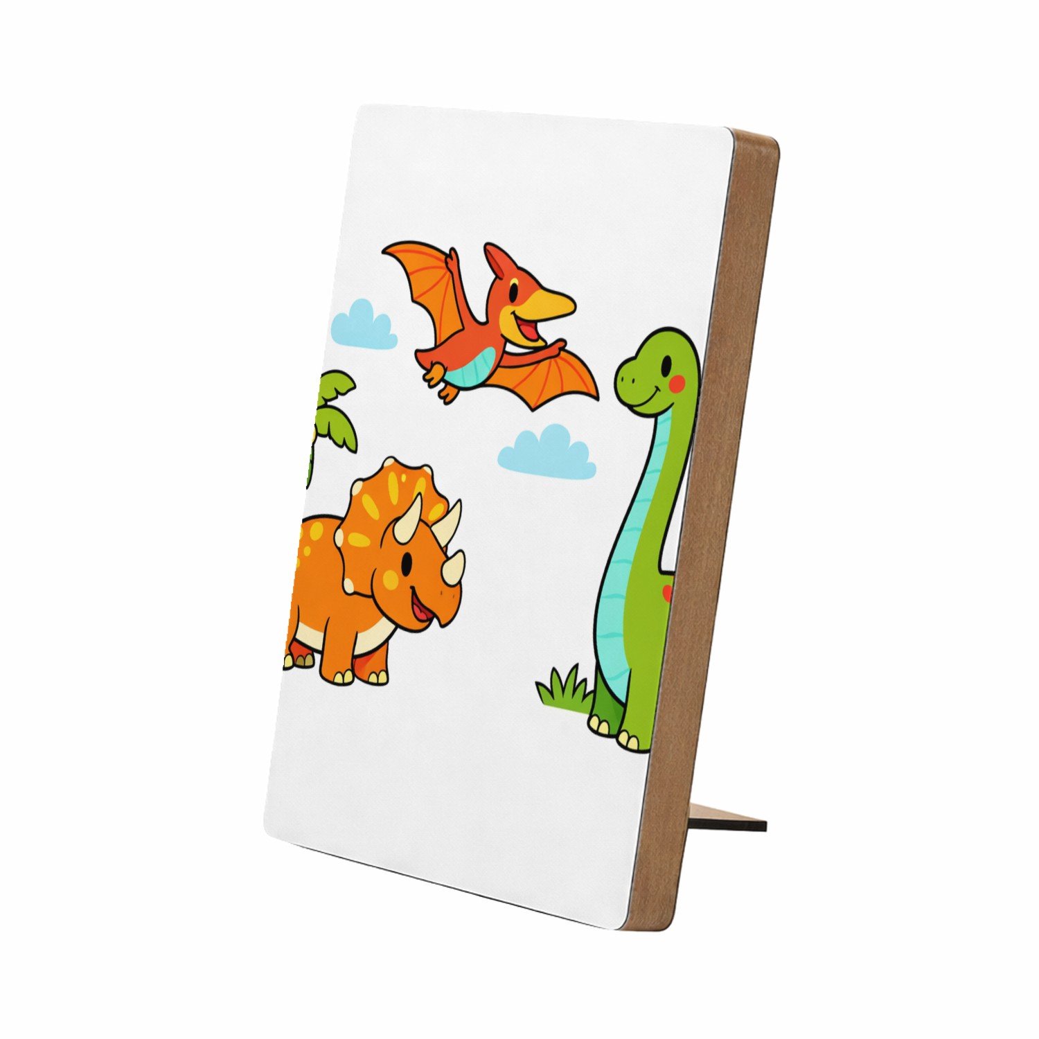 Mr Cadeautjes Glasframe/MDF 12,7 x 17,8 - design Vrolijke jungle-exploratie met exotische dieren in een helde | cadeau Wit