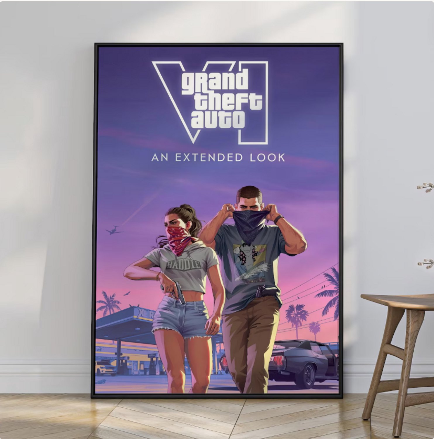 Holland Rose Poster Grand Theft Auto VI (GTA 6) - PS5 - Gaming wallart- Wanddecoratie - 60x42cm - A2 - Hoogwaardig glans - Geschikt om in te lijsten - Cadeau | Kerst