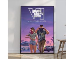 Poster Grand Theft Auto VI (GTA 6) - PS5 - Gaming wallart- Wanddecoratie - 60x42cm - A2 - Hoogwaardig glans - Geschikt om in te lijsten