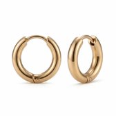 Lundholm 12 mm Emmy Oorringen Dames Goudkleurig Jewellery – Premium Stainless Steel Gold PVD Plated Hoops – Kleine Oorbellen 12 mm my Sieraden Dames Cadeau – Waterproof & Hypoallergeen – Scandinavisch Design