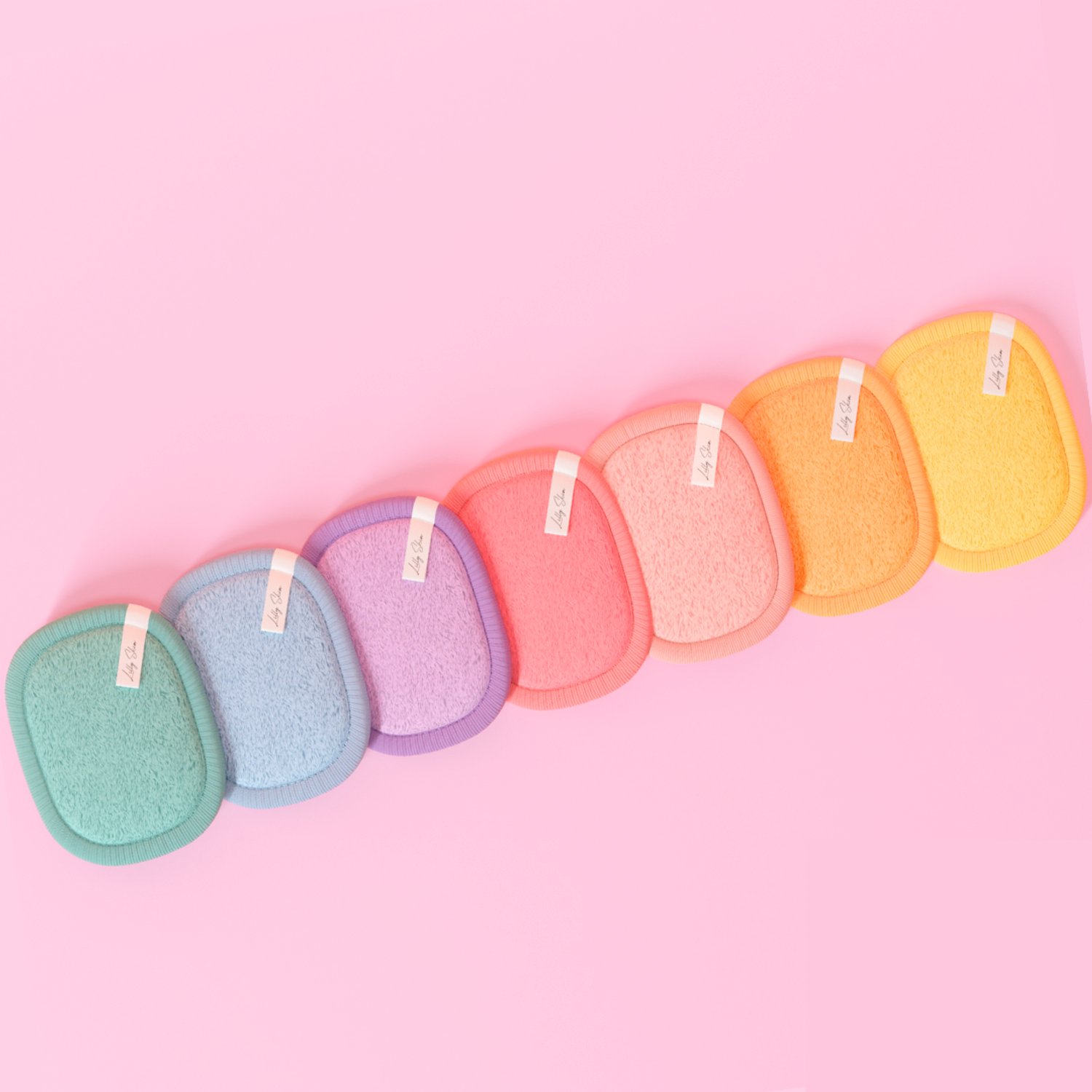 Lilly Rainbow Pastel - Herbruikbare make-up remover pads