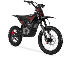 NexGen EM5 Pro Elektrische Crossmotor - 60V 5600W - Offroad Dirtbike - Elektrische Motor - Pitbike - Alleen voor Eigen Terrein - Zwart/Rood