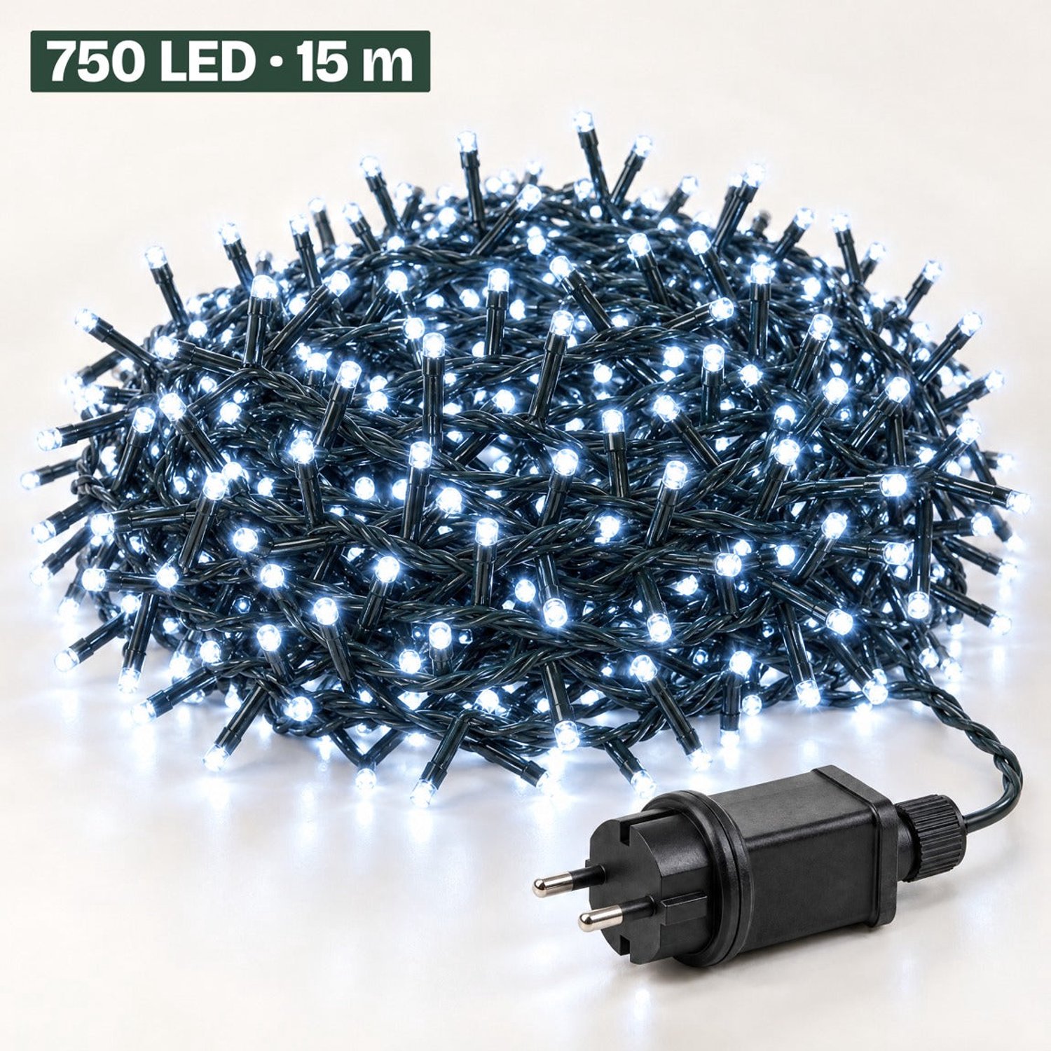 Levano Kerstverlichting Buiten - Kerstboomverlichting - 750 LED 15 m - Wit Licht - Clusterverlichting met Timer - Microcluster - Lichtsnoer Binnen en Buiten - Kerstlampjes - Kerstlichtjes - Kerstversiering - Buitenverlichting
