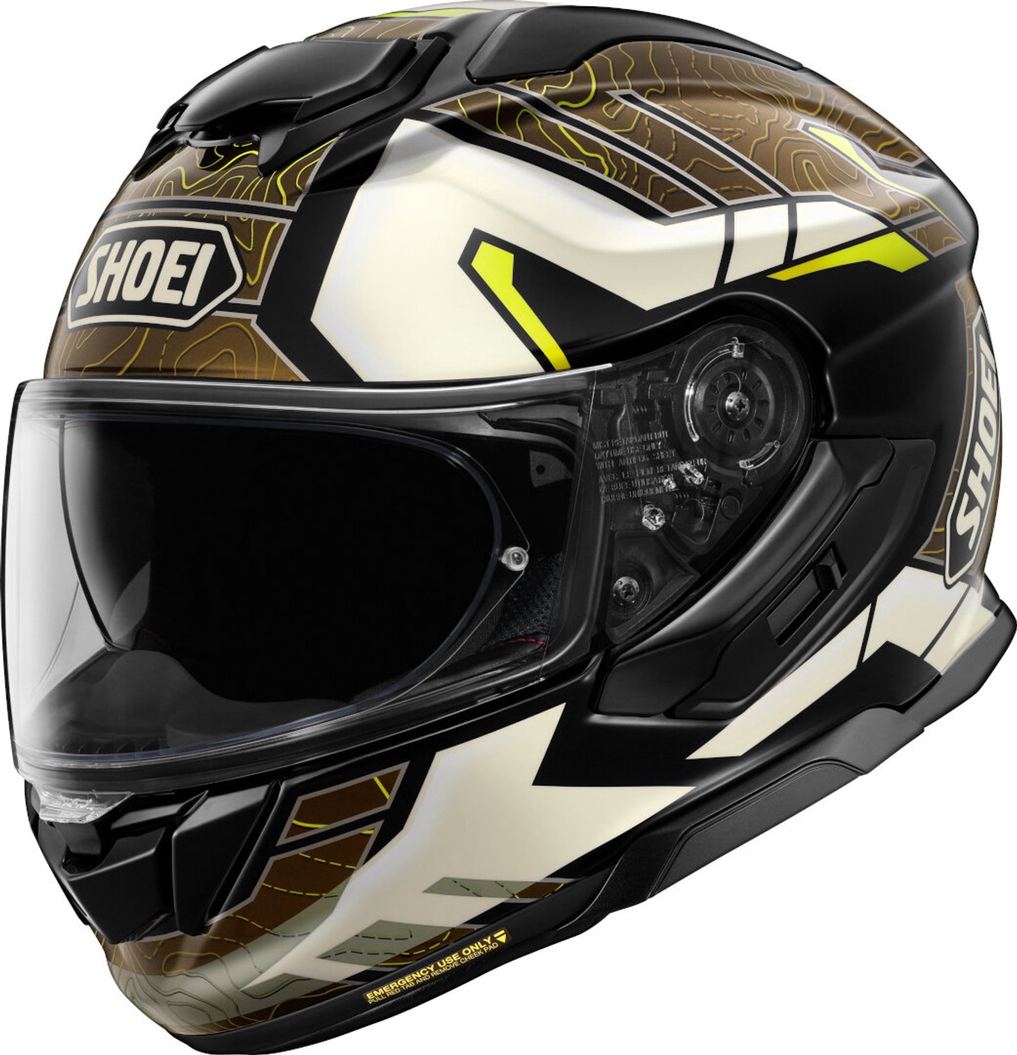 Shoei GT-Air 3 Hike TC-11 Wit Bruin Geel Integraalhelm - Maat XS - Helm