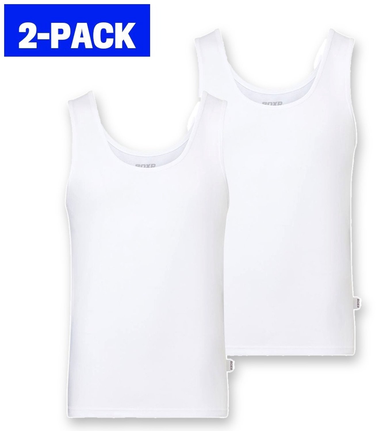 BOXR Underwear - Tanktop Heren - Singlet Heren - Bamboe Hemden Heren - 2-Pack - Wit - XXL - Onderhemd Heren - Bamboe Hemden voor Mannen