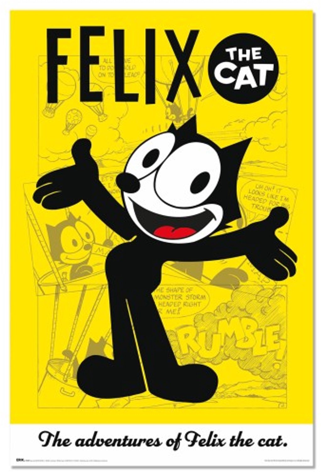 Posterpoint Felix the Cat poster - kat - zwart - tekenfilm - Animatie - Retro - 61 x 91.5 cm multi