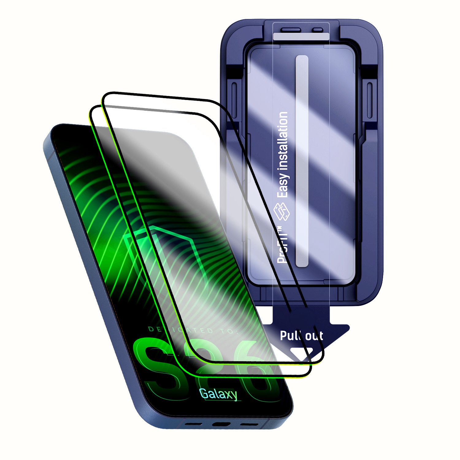 H Hardy Hardura Screenprotector - Geschikt voor Samsung Galaxy S26 - Gehard Glas 9H - 2 Stuks - Volledige Dekking - Met Montageframe - Case Friendly