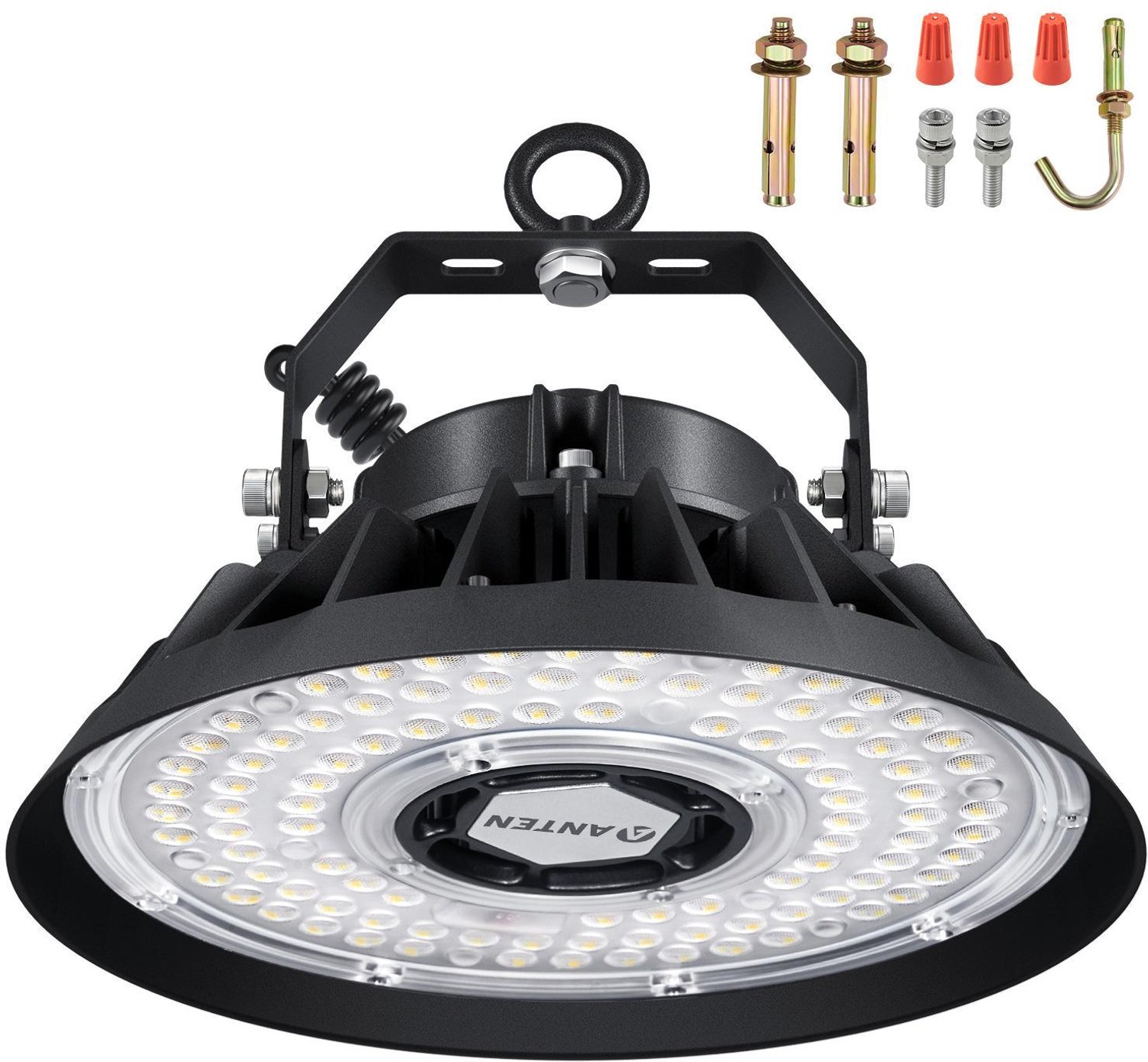 ANTENLICHT UFO LED Highbay Lamp 200W - 34000 Lumen - 5000K Daglicht Wit - IP65 Waterdicht - LED Hallenlamp met 90° Lens - Zwart