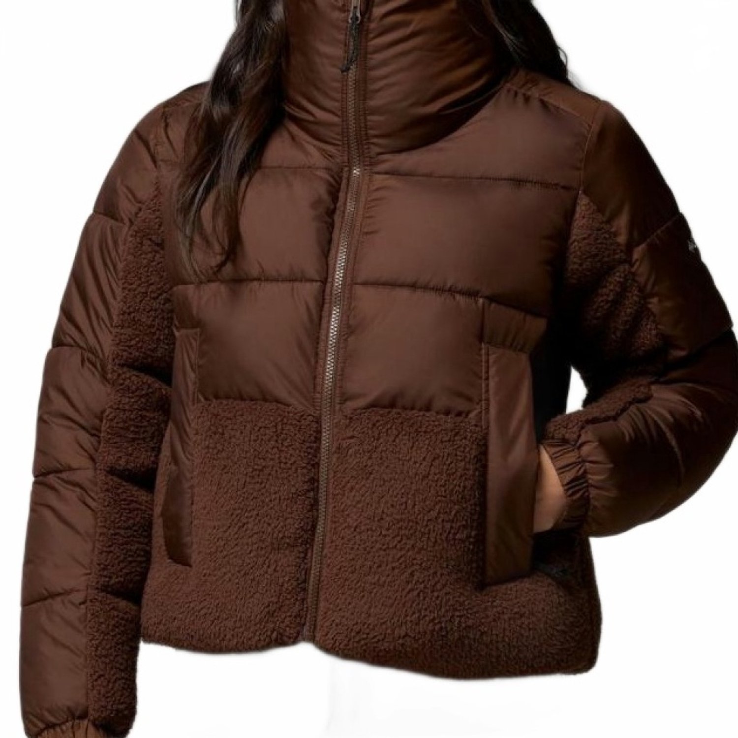 Columbia Leadbetter Point Ii Sherpa Hybrid Jas Fashion Wear Vrouwen Bruin