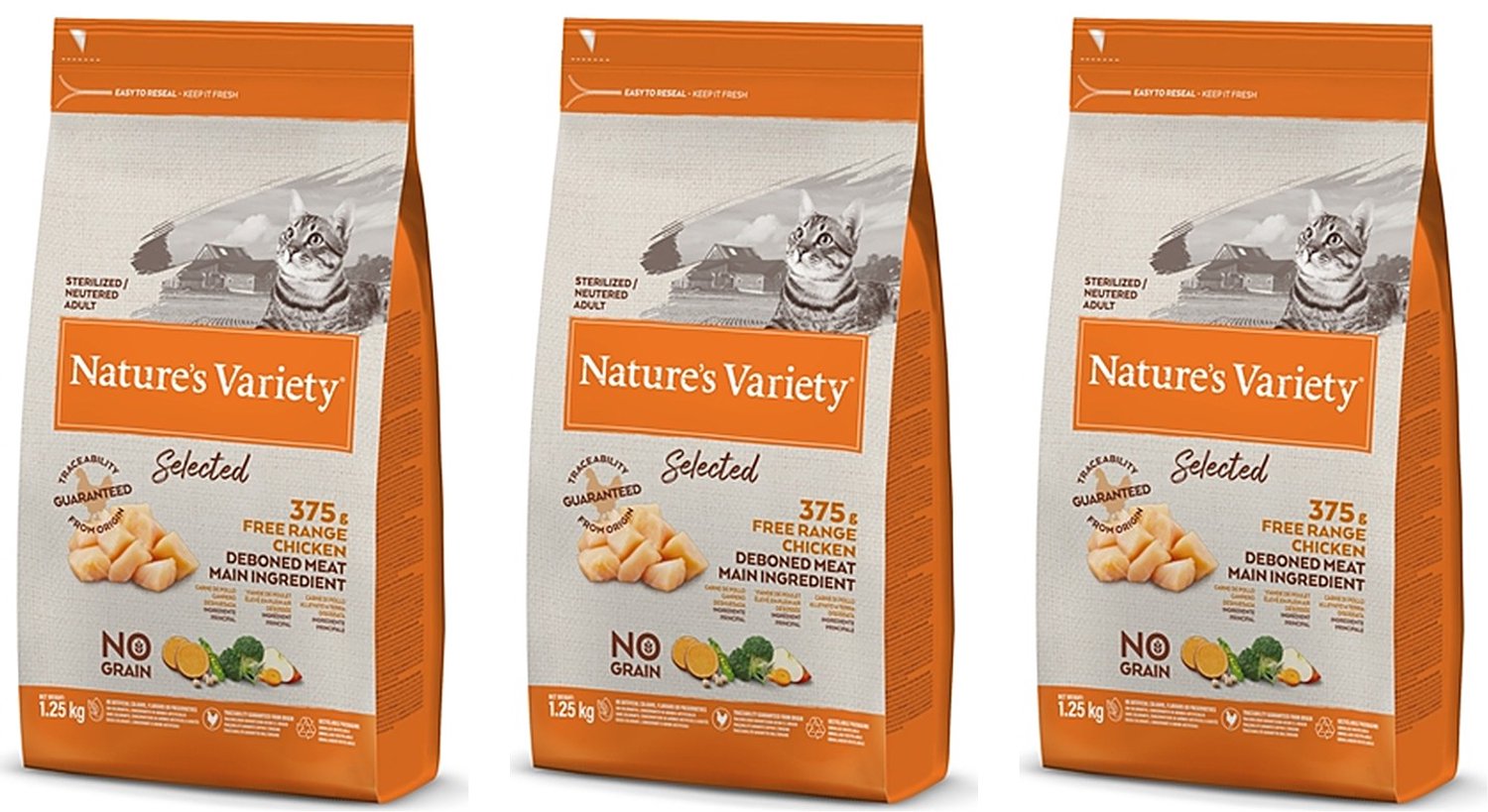 Kattenvoer Natures Variety - Sterilized Scharrelkip 1.25kg - 3 stuks - Multipack