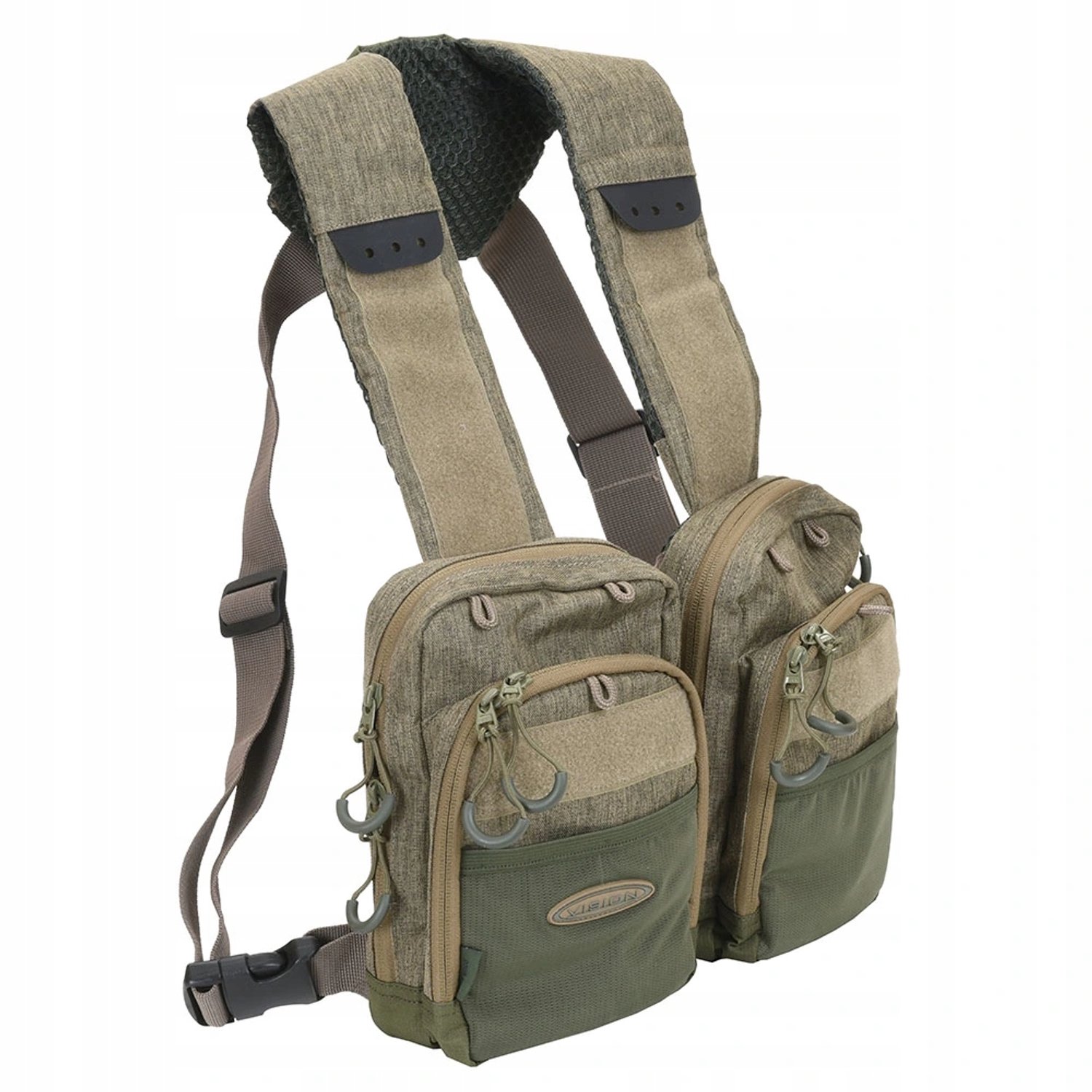 Vision Double D Chest Pack V3580N Visgordel voor Vliegvissers Groen