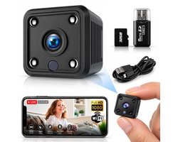 Spy Camera 1080P Full HD met WIFI en Nightvision incl. 32GB SD kaart - Beveiligingscamera voor binnen - Verborgen mini Spycam met Geluidsopname