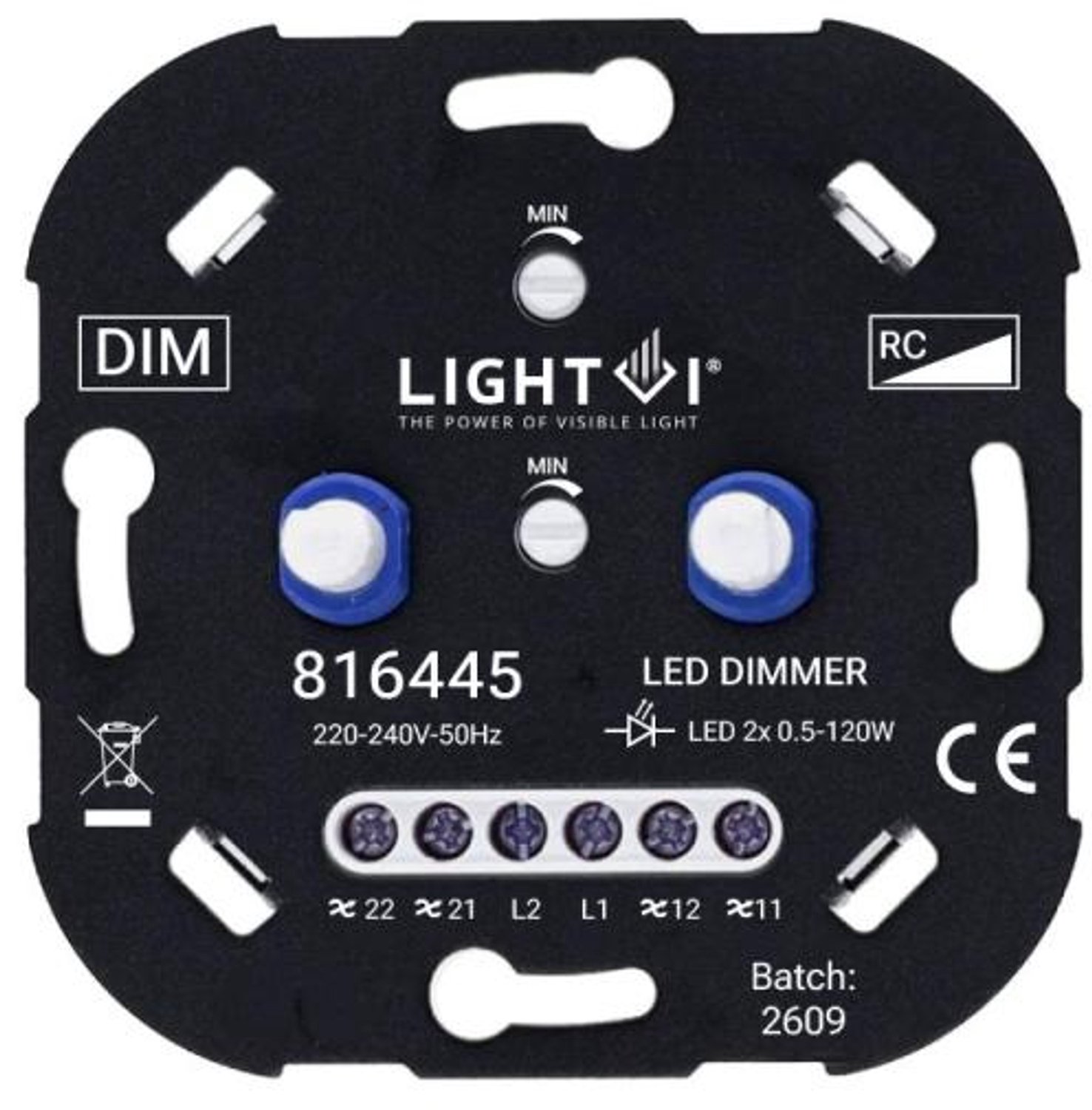 HLT LED DIMMER | 2x 0.5-120W | WISSELSCHAKELING