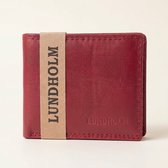 Lundholm Portemonnee dames rood - leren portemonnee billfold formaat - portemonnee dames klein - Portemonnee klein - dames portefeuille rood - cadeau voor vrouw - vrouwen cadeautjes tip