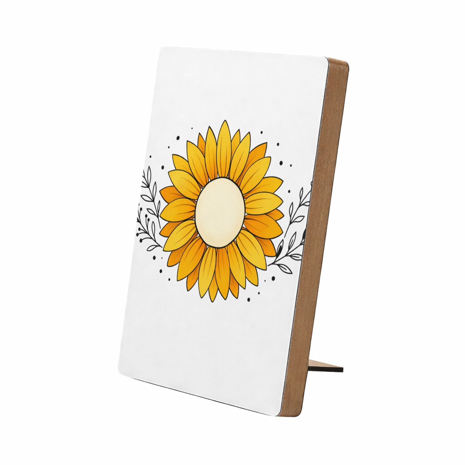 Mr Cadeautjes Glasframe/MDF 12,7 x 17,8 - design Een rustige, luxe complimentprint met een centraal symbool e | cadeau Wit