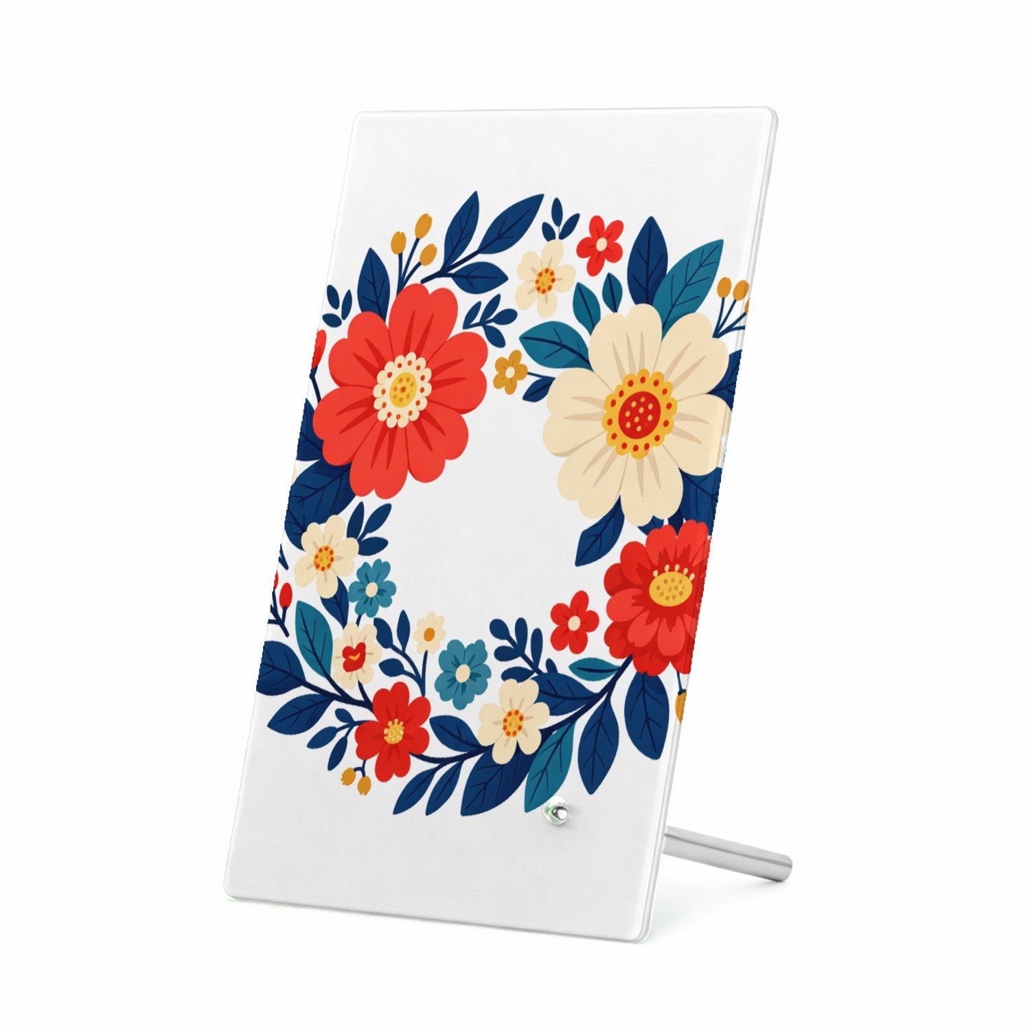 Mr Cadeautjes Glasframe 11 x 16 - design Een nieuwe retro-cadeauprint met een botanische rand en een | cadeau Wit