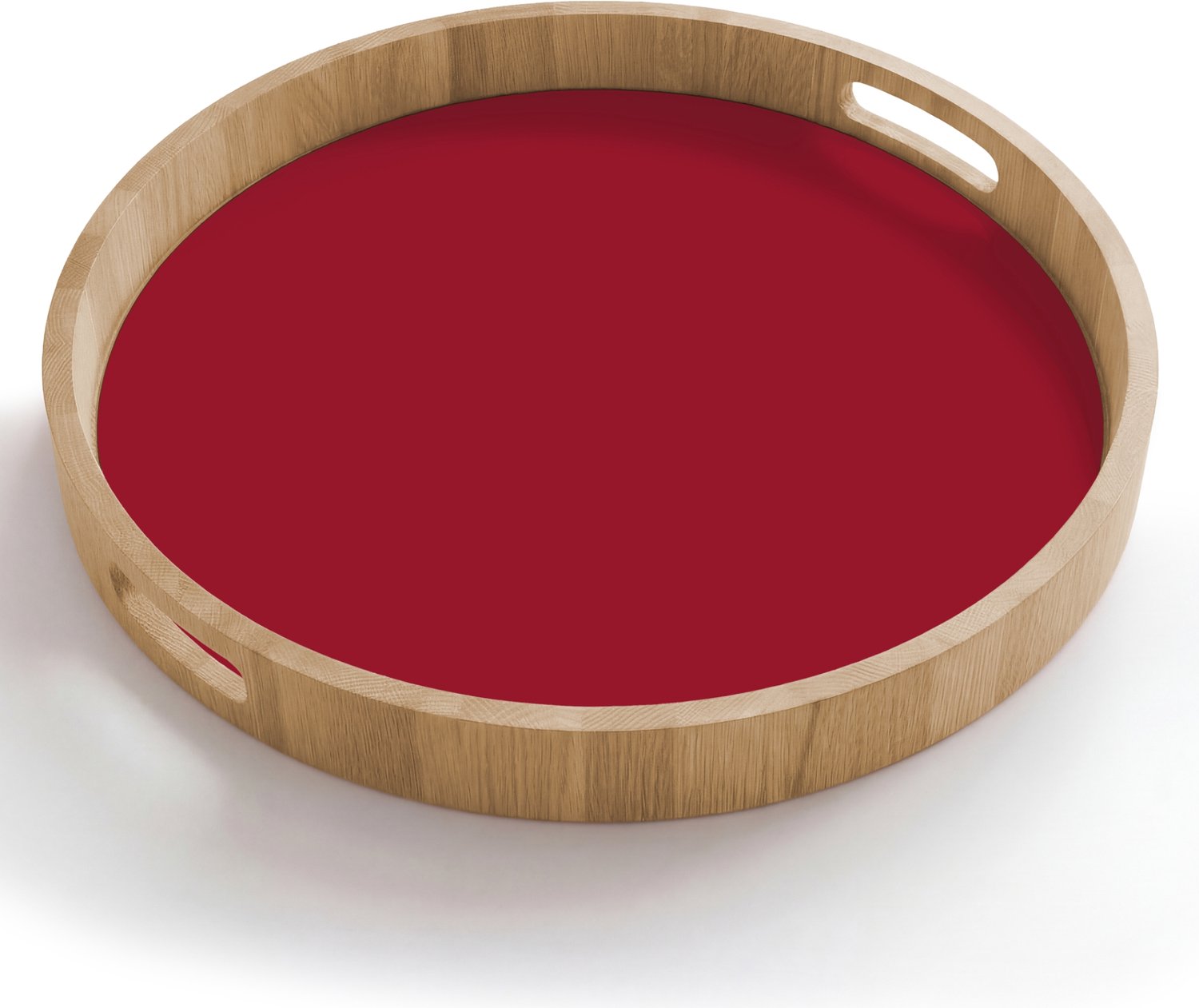 Dienblad rond 50x50 cm - Schootdienblad hout - Burgundy - Wine - Rood - Borrelplank rechthoek - Plateau houten dienbladen