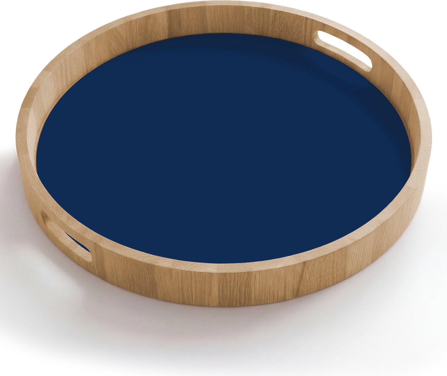 Dienblad rond 50x50 cm - Schootdienblad hout - Midnight - Navy - Blauw - Borrelplank rechthoek - Plateau houten dienbladen