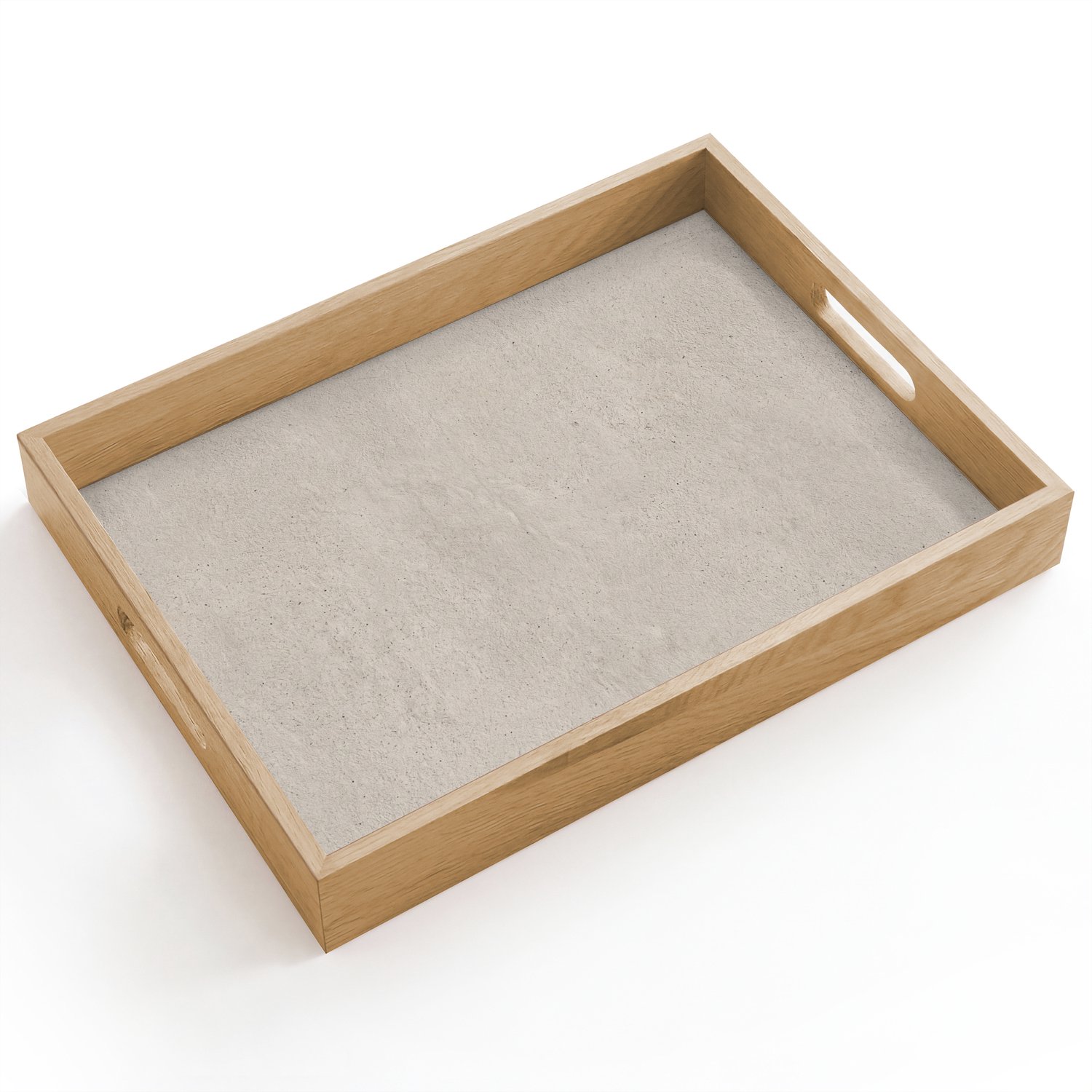 Dienblad hout 40x30 cm - Schootdienblad - Textuur - Effen - Abstract - Beige - Borrelplank rechthoek - Plateau dienbladen
