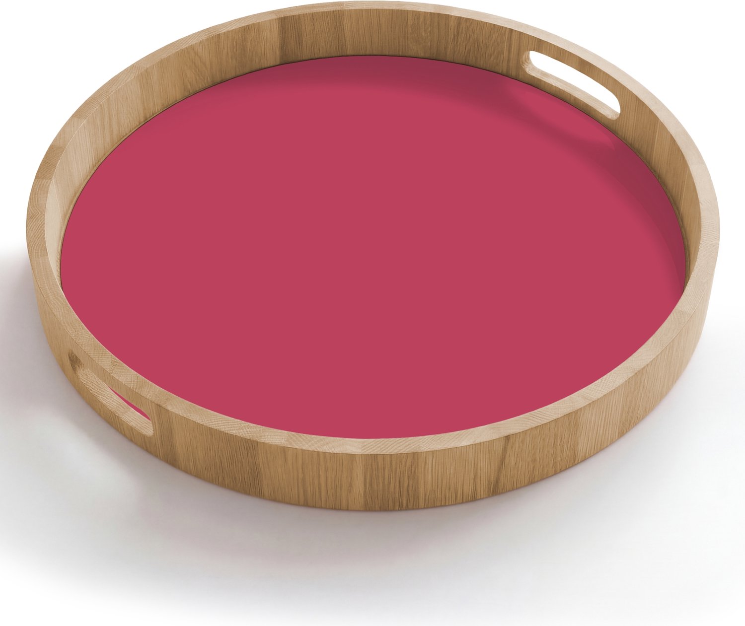 Dienblad rond 50x50 cm - Schootdienblad hout - Bold - Berry - Rood - Borrelplank rechthoek - Plateau houten dienbladen