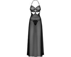 Obsessive - Iliosa Babydoll & String - Zwart
