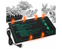 UniEgg® Kweekmat - verwarmingsmat planten en dieren - 25 x50 cm- zaden - stekjes - kiemen - ook geschikt voor onder terrariums - spat waterdicht - 21 watt