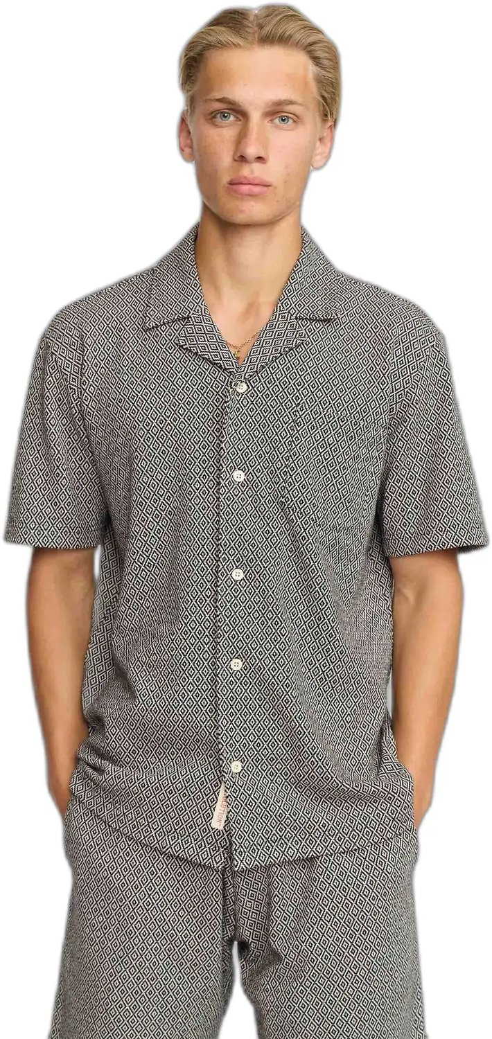 Chemise cubaines Revolution Jaquard Zwart