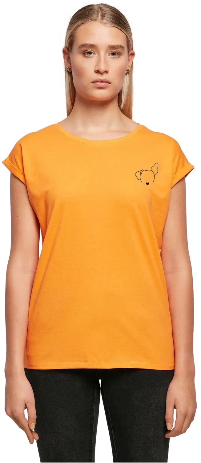 T-shirt dames Urban Classics Dog Shoulder Oranje