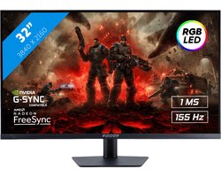 RAIDER 155Hz 4K ULTRA GAMING - 32 inch - 155Hz - 1 ms - 3840x2160 - 120Hz en 4K op PS5 Xbox series X/S - Zwart