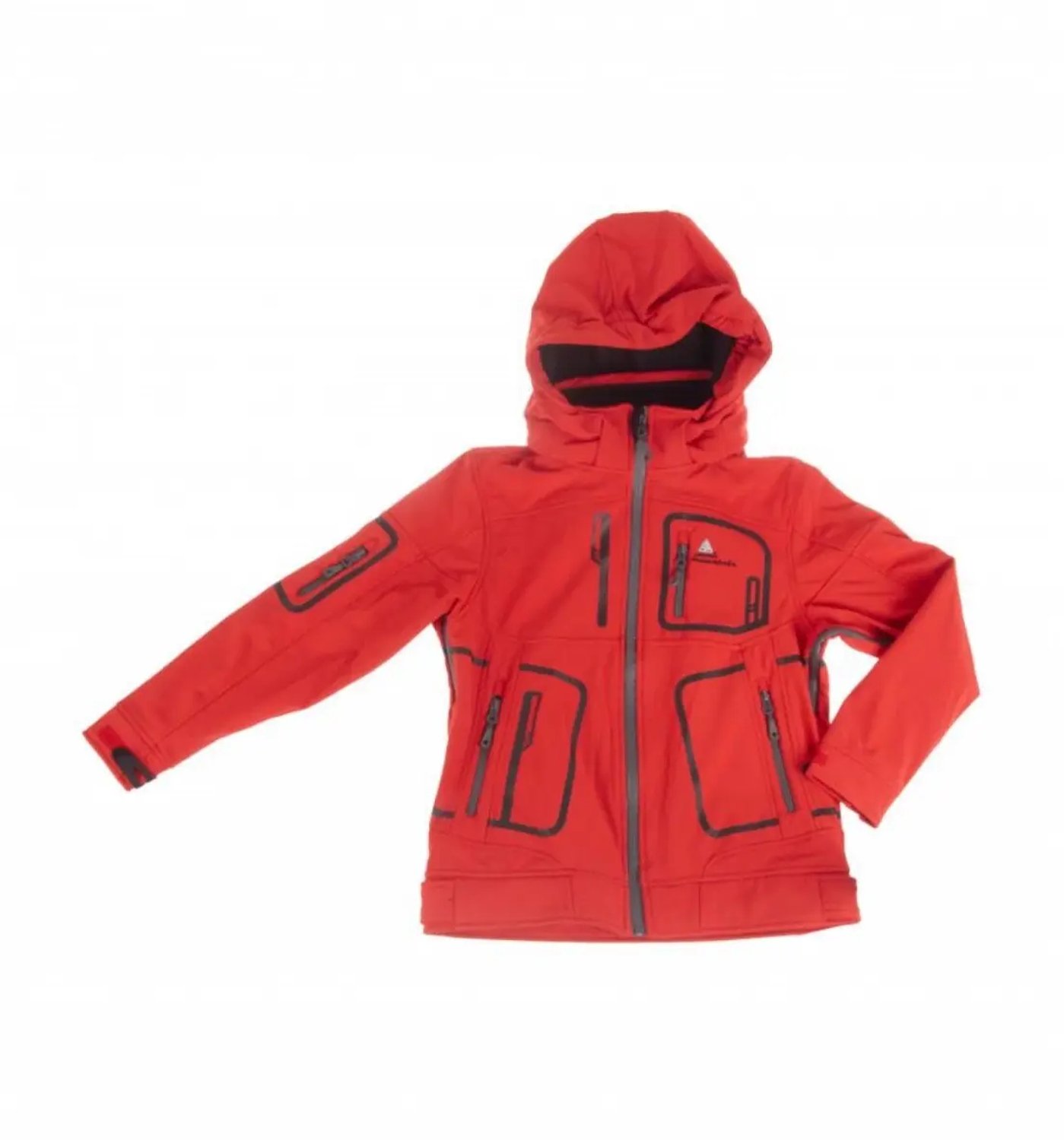 Kinder softshell jas Peak Mountain Ecoftibi Rood