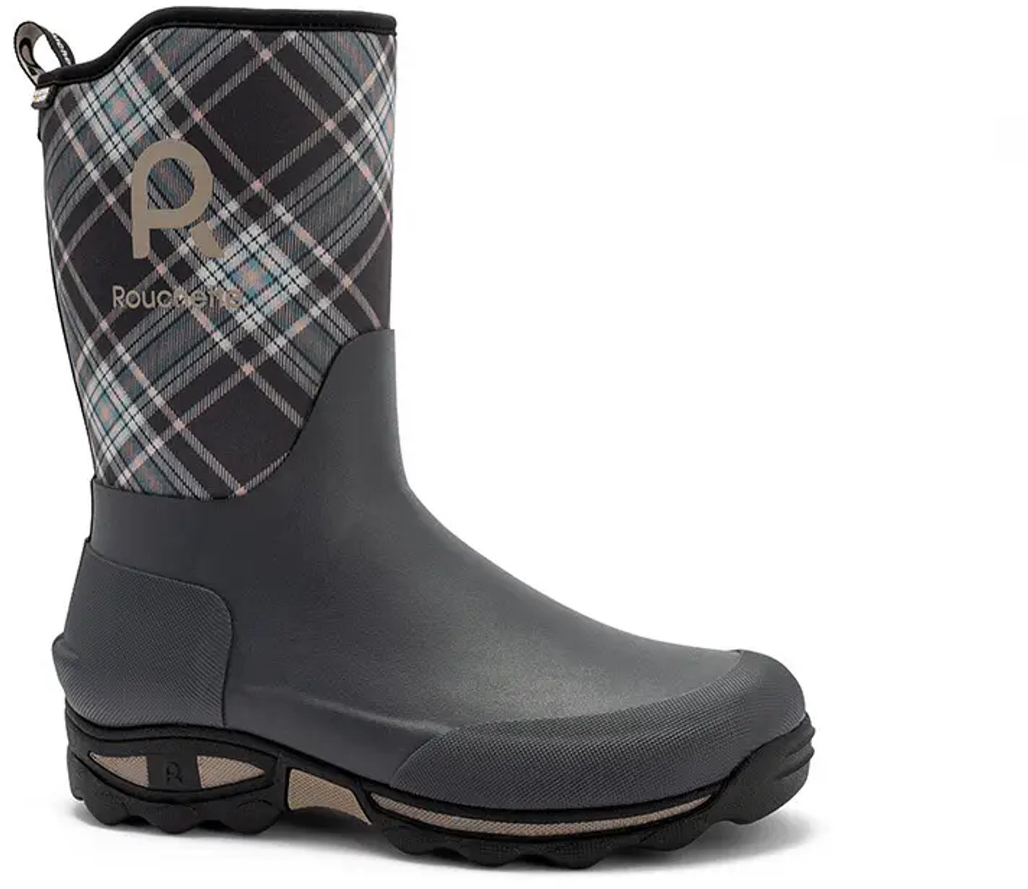 Regenlaarzen Rouchette Clean Plaid Grijs