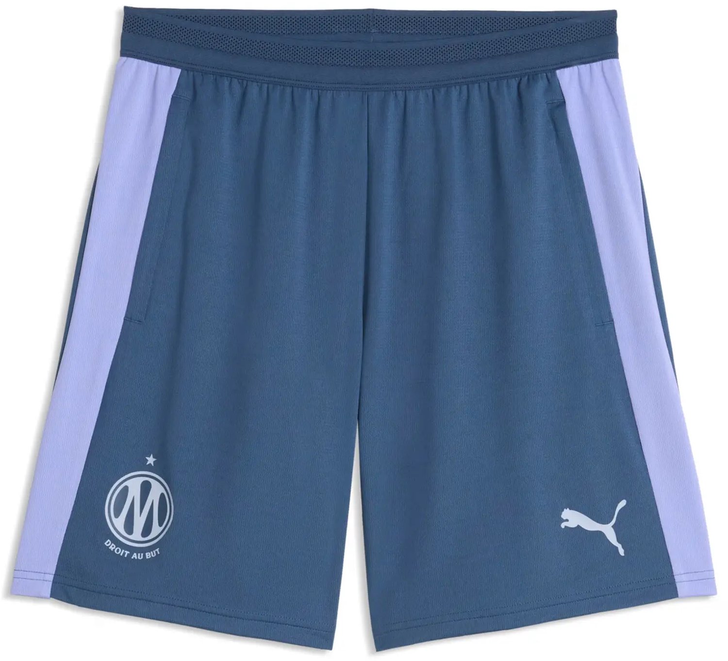 Korte polyester trainingsbroek OM Blauw